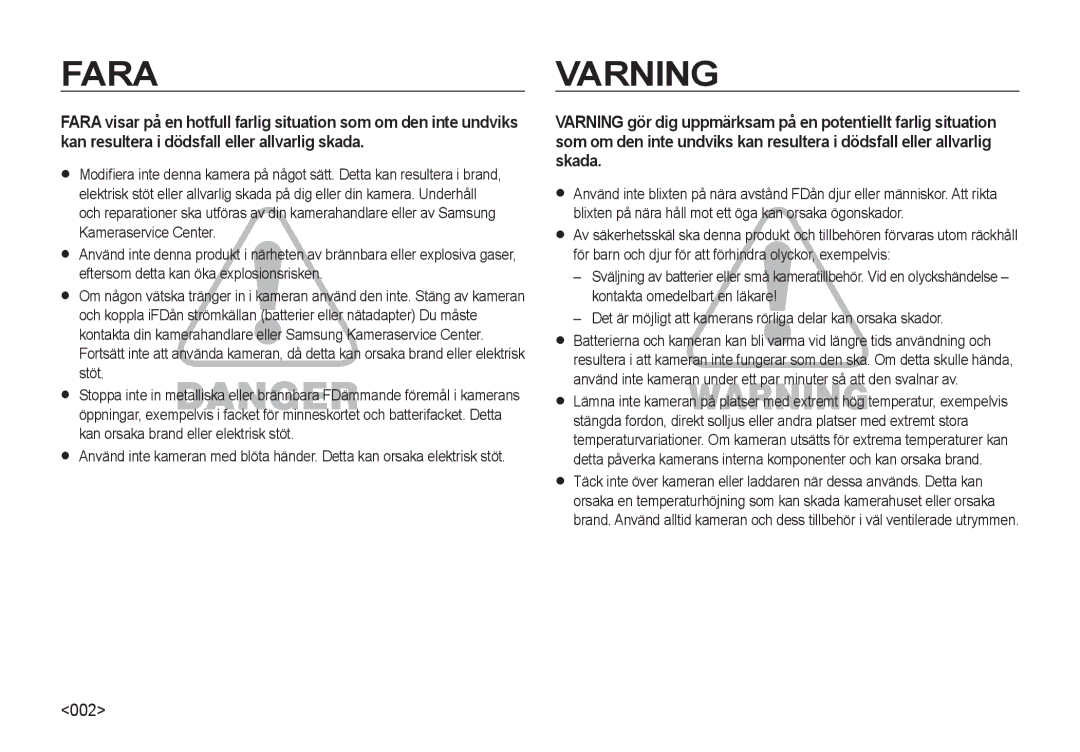 Samsung EC-NV4ZZBBA/E3, EC-NV4ZZSBA/E3, EC-NV4ZZPBA/E3, EC-NV4ZZTBB/E3, EC-NV4ZZBBA/E2 manual Fara 