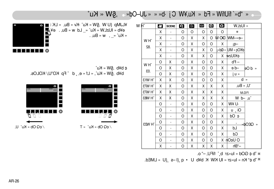 Samsung EC-NV7ZZBBJ/AS, EC-NV7ZZBBA/AS manual «∞KuÊ œ¸§W, AR-26 