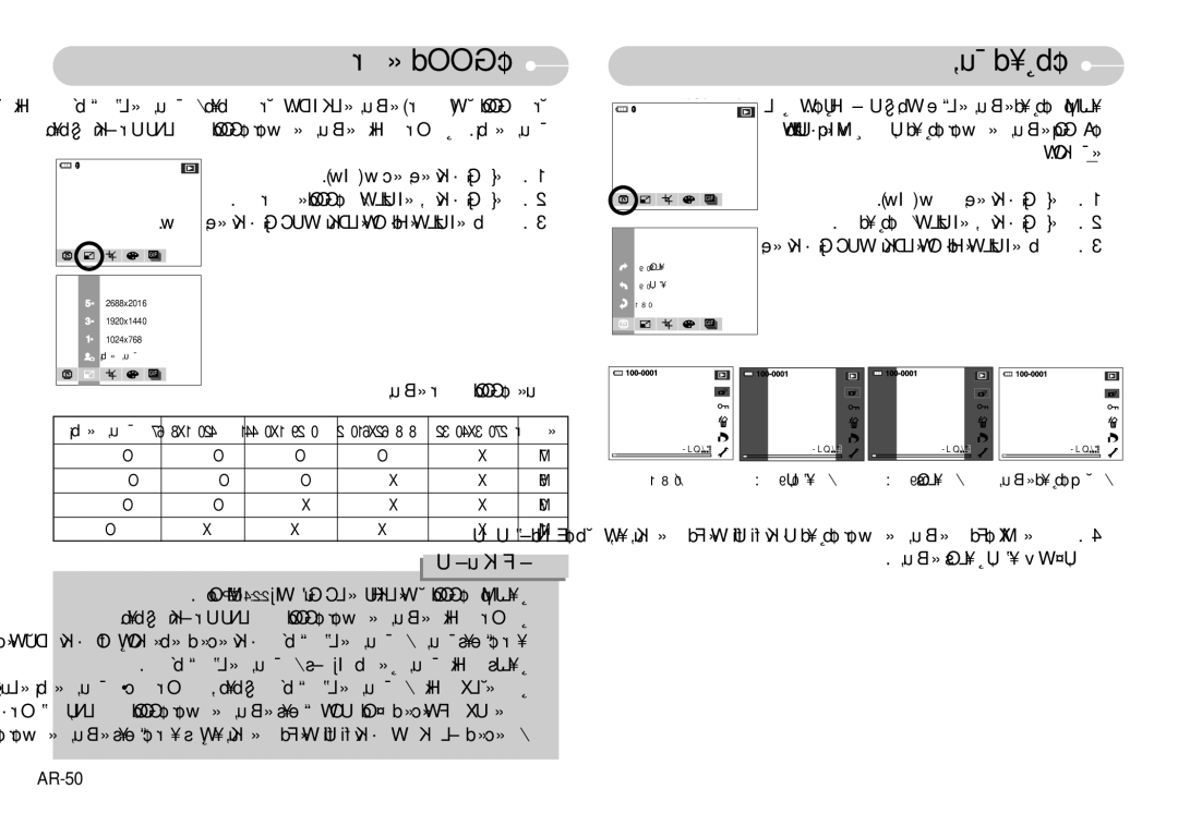 Samsung EC-NV7ZZBBJ/AS, EC-NV7ZZBBA/AS manual …Åu¸ ¢bË¥d, «∞πr ¢GOOd, AR-50 