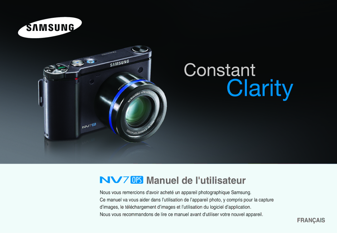 Samsung EC-NV7ZZBBA/FR, EC-NV7ZZBBC/DE, EC-NV7ZZBBB/E2, EC-NV7ZZBBB/FR manual Manuel de lutilisateur 