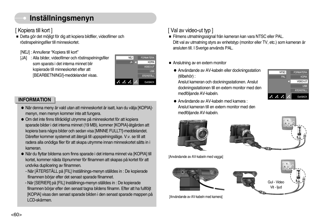 Samsung EC-NV7ZZBBB/E2, EC-NV7ZZBBC/DE, EC-NV7ZZBBA/FI, EC-NV7ZZBBC/E2 manual Kopiera till kort 