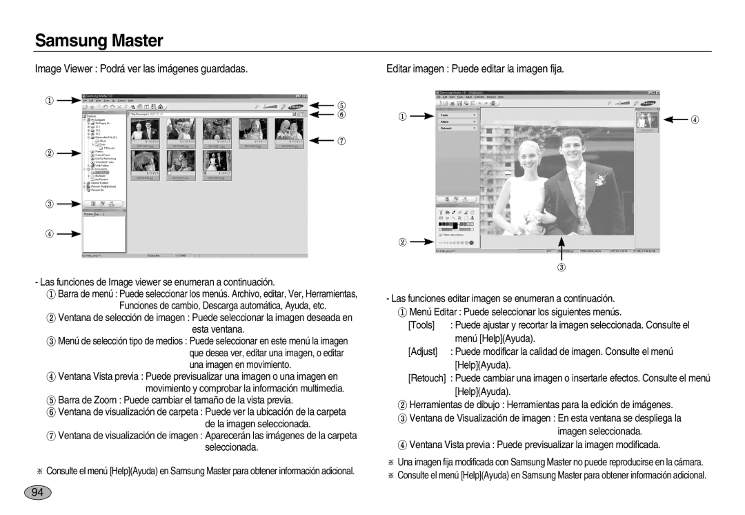 Samsung EC-NV8ZZRBA/E1 manual Image Viewer Podrá ver las imágenes guardadas, Editar imagen Puede editar la imagen fija 