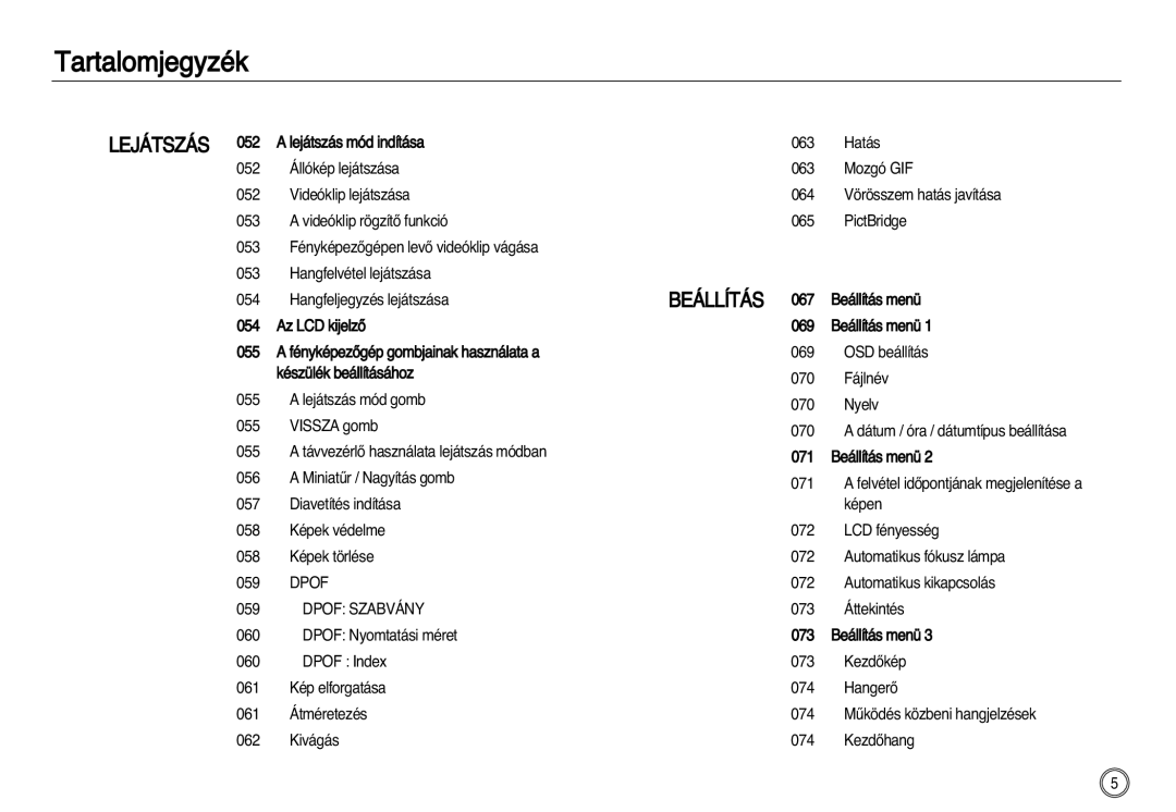 Samsung EC-NV8ZZRBA/E1, EC-NV8ZZBBA/E1, EC-NV8ZZSBA/E1, EC-NV8ZZSDA/E3, EC-NV8ZZBDA/E3, EC-NV8ZZSBA/E2 manual Dpof Szabvány 