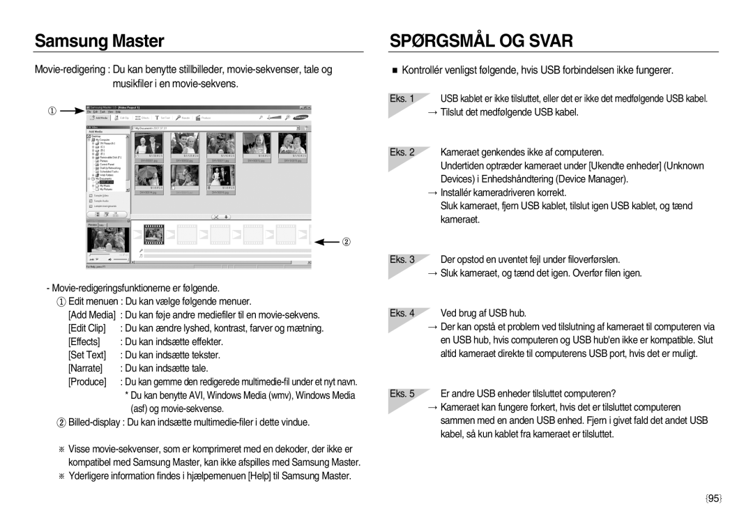 Samsung EC-NV8ZZSDA/E3, EC-NV8ZZBDA/E3, EC-NV8ZZSBA/E2, EC-NV8ZZBBA/E2 manual Spørgsmål OG Svar 