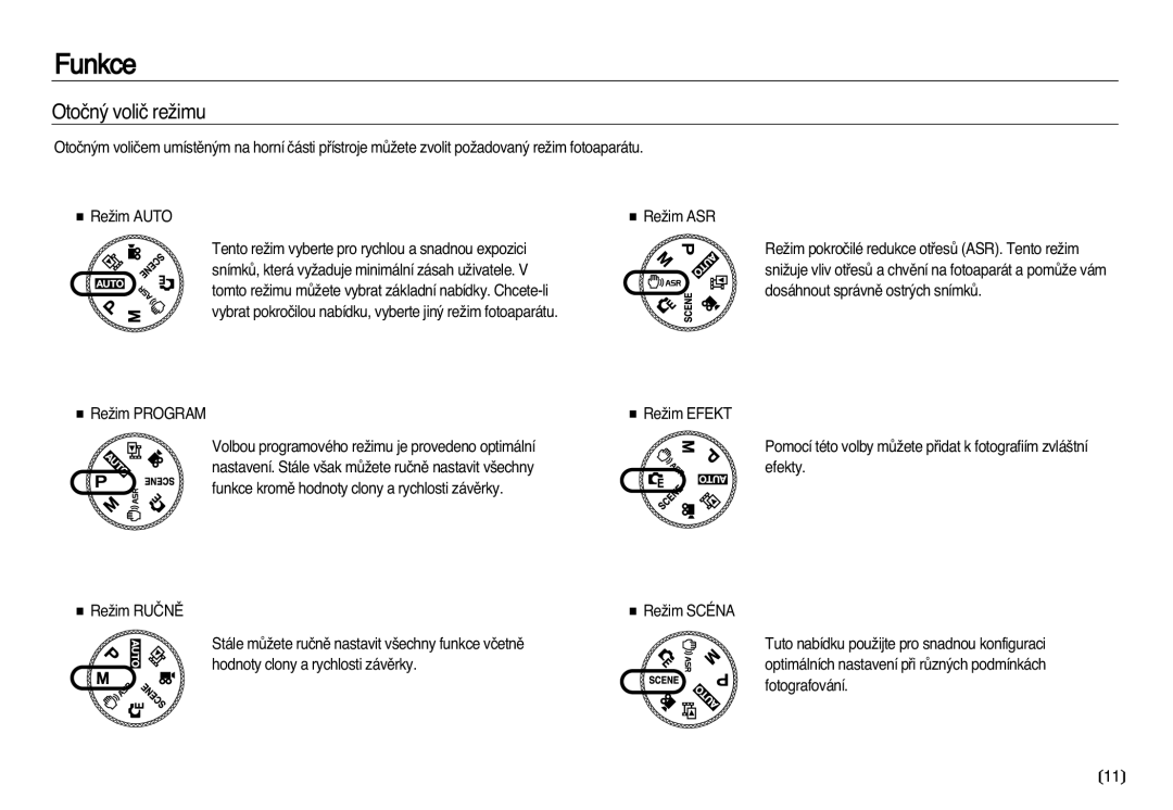 Samsung EC-NV8ZZSDA/E3, EC-NV8ZZBDA/E3 manual Otoãn˘ voliã reÏimu 