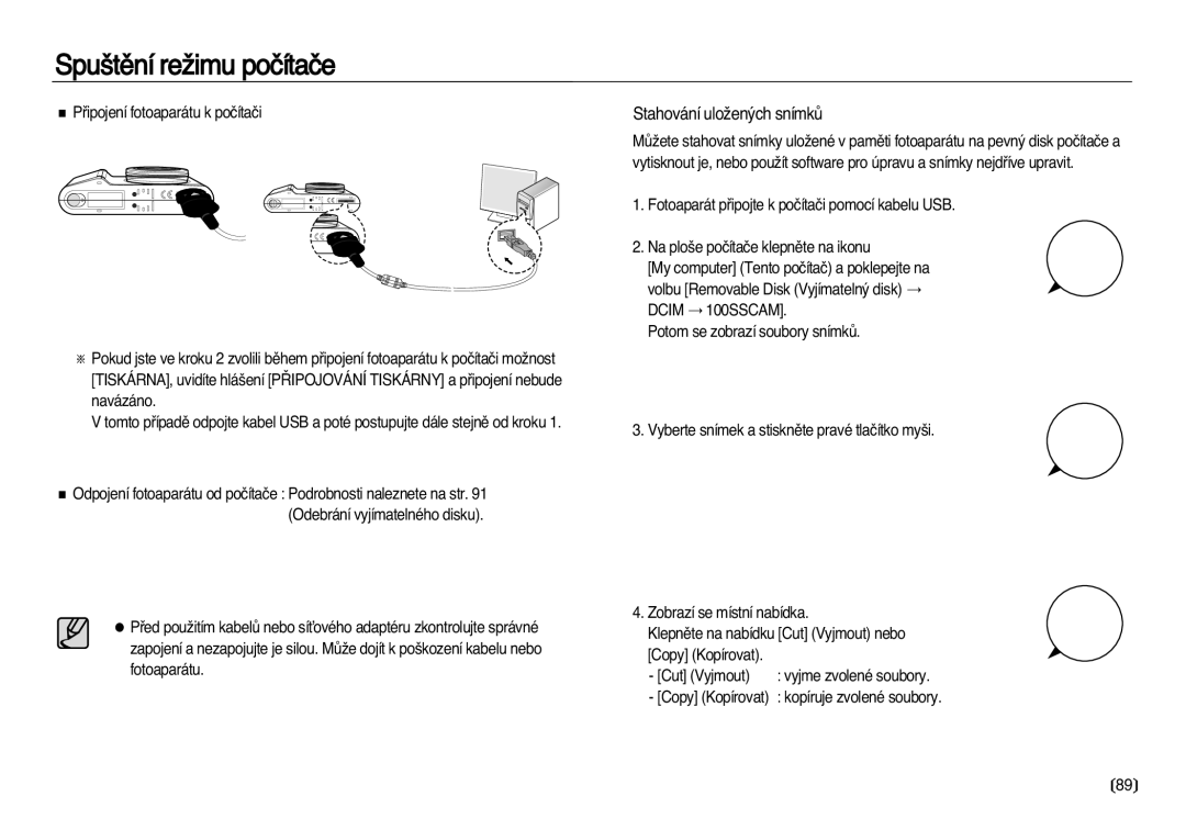 Samsung EC-NV8ZZSDA/E3, EC-NV8ZZBDA/E3 manual Stahování uloÏen˘ch snímkÛ 