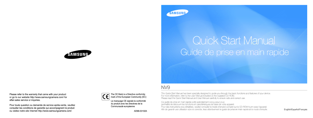 Samsung EC-NV9ZZPBA/FR, EC-NV9ZZSBA/FR, EC-NV9ZZBBA/FR, EC-NV9ZZSBA/IT, EC-NV9ZZPBA/IT, EC-NV9ZZBBB/IT, EC-NV9ZZPBB/IT manual 