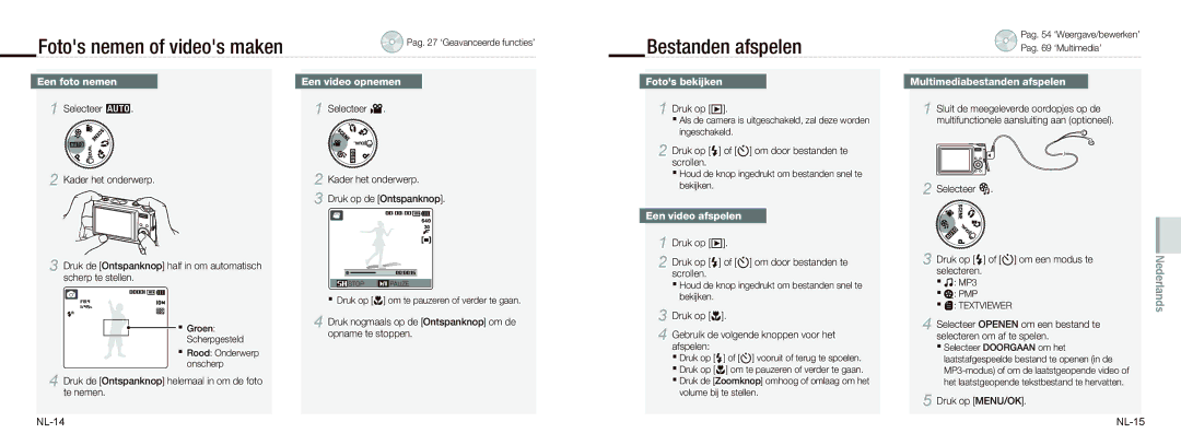 Samsung EC-NV9ZZSBA/VN, EC-NV9ZZSBA/FR, EC-NV9ZZPBA/FR, EC-NV9ZZBBA/FR, EC-NV9ZZSBA/IT, EC-NV9ZZPBA/IT manual Bestanden afspelen 