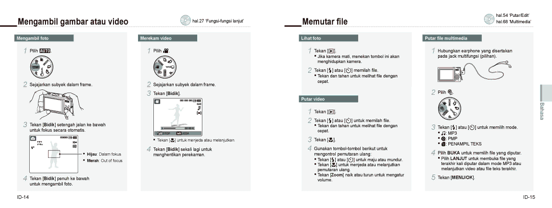 Samsung EC-NV9ZZBBA/FR, EC-NV9ZZSBA/FR, EC-NV9ZZPBA/FR, EC-NV9ZZSBA/IT, EC-NV9ZZPBA/IT, EC-NV9ZZBBB/IT manual Memutar ﬁle 