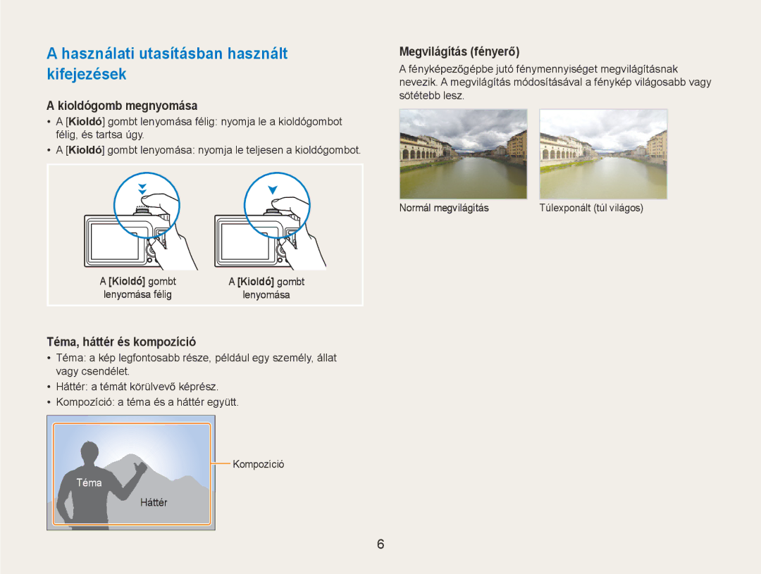 Samsung EC-NV9ZZBBA/E3, EC-NV9ZZSBB/IT, EC-NV9ZZSBA/E3 manual Használati utasításban használt kifejezések, Háttér 