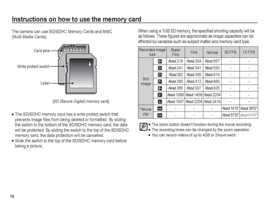 Samsung EC-P10ZZSBB/FR manual Clip 