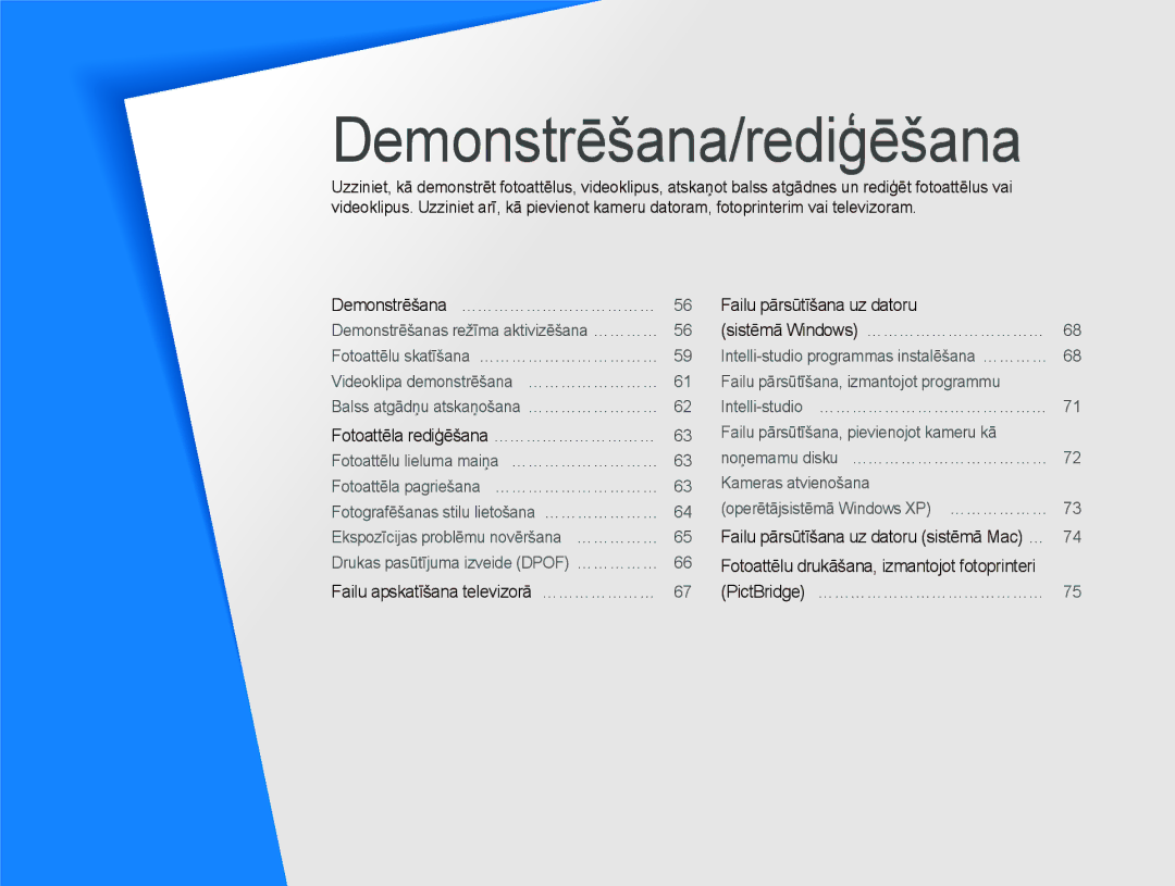 Samsung EC-PL100ZBPBRU, EC-PL100ZBPPRU, EC-PL100ZBPSRU manual Demonstrēšana/rediģēšana 