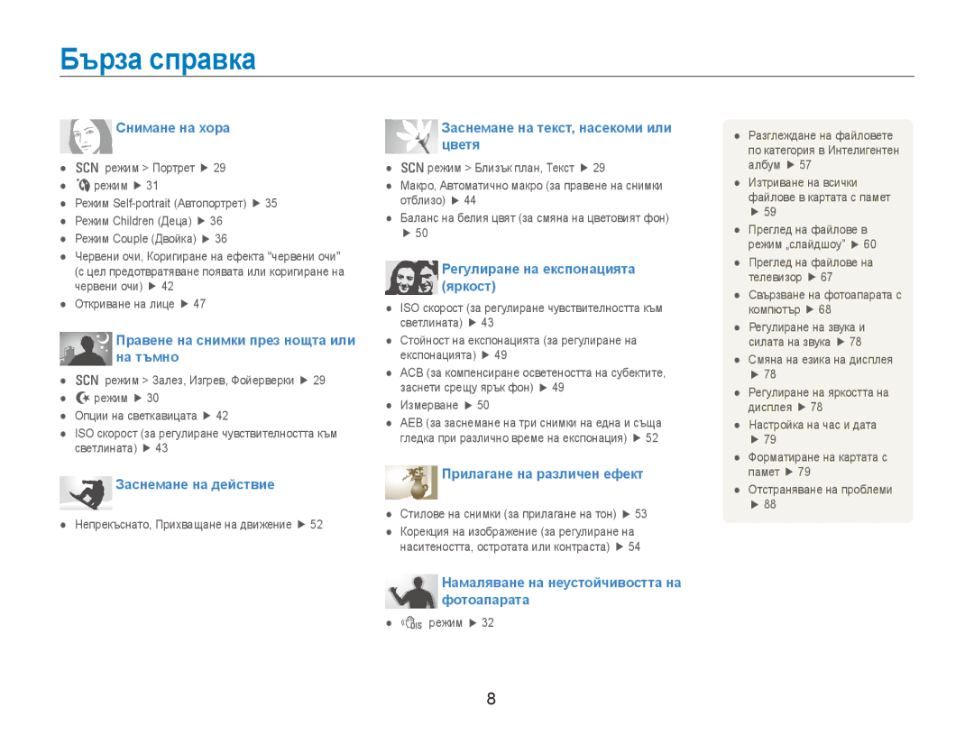 Samsung EC-PL100ZBPBE3, EC-PL100ZBPSE3 manual Бърза справка, Снимане на хора 