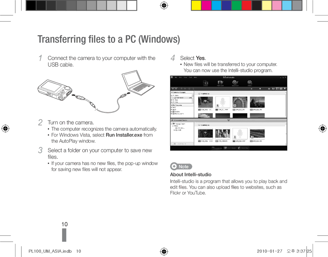 Samsung EC-PL100ZBPUIT Transferring files to a PC Windows, Select a folder on your computer to save new files, Select Yes 