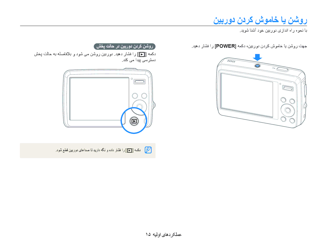 Samsung EC-PL10ZPBP/ME manual ﻦﻴﺑﺭﻭﺩ ﻥﺩﺮﮐ ﺵﻮﻣﺎﺧ ﺎﻳ ﻦﺷﻭﺭ, ١۵ ﻪﻴﻟﻭﺍ یﺎﻫﺩﺮﮑﻠﻤﻋ, ﺪﻳﻮﺷ ﺎﻨﺷﺁ ﺩﻮﺧ ﻦﻴﺑﺭﻭﺩ یﺯﺍﺪﻧﺍ ﻩﺍﺭ ﻩﻮﺤﻧ ﺎﺑ 