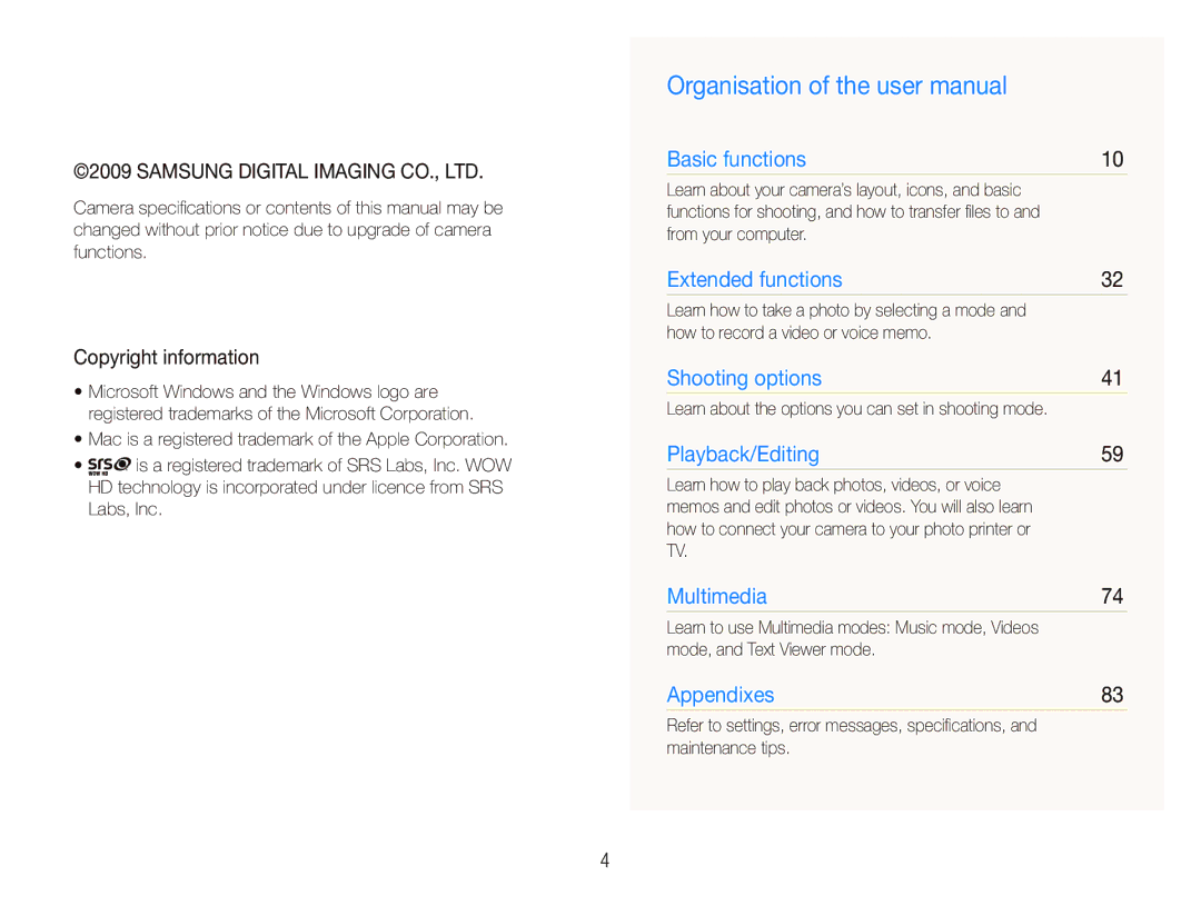 Samsung EC-PL10ZABA/IT, EC-PL10ZRBP/FR, EC-PL10ZPBP/FR, EC-PL10ZLBP/FR, EC-PL10ZSBP/IT, EC-PL10ZRBP/IT Copyright information 