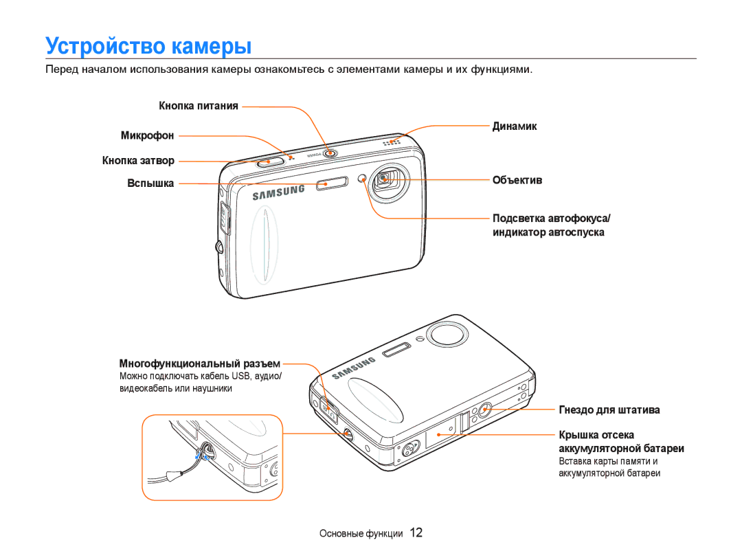 Samsung EC-PL10ZSBP/RU, EC-PL10ZRBP/RU, EC-PL10ZBBP/RU, EC-PL10ZRBA/RU, EC-PL10ZPBP/RU, EC-PL10ZUBA/RU manual Уɫтɪɨɣɫтвɨ кɚмɟɪы 