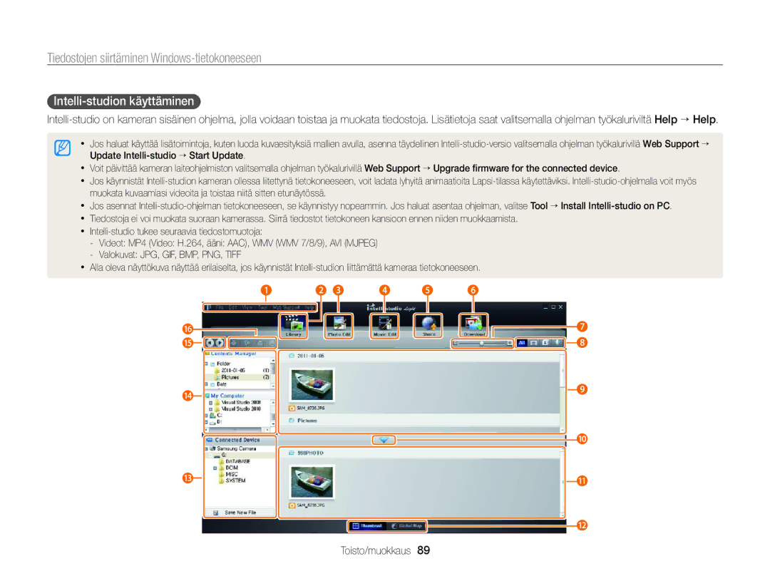 Samsung EC-PL20ZZBPRE2, EC-PL120ZBPSE2, EC-PL20ZZBPSE2, EC-PL210ZBPPE2, EC-PL120ZBPLE2 manual Intelli-studion käyttäminen 