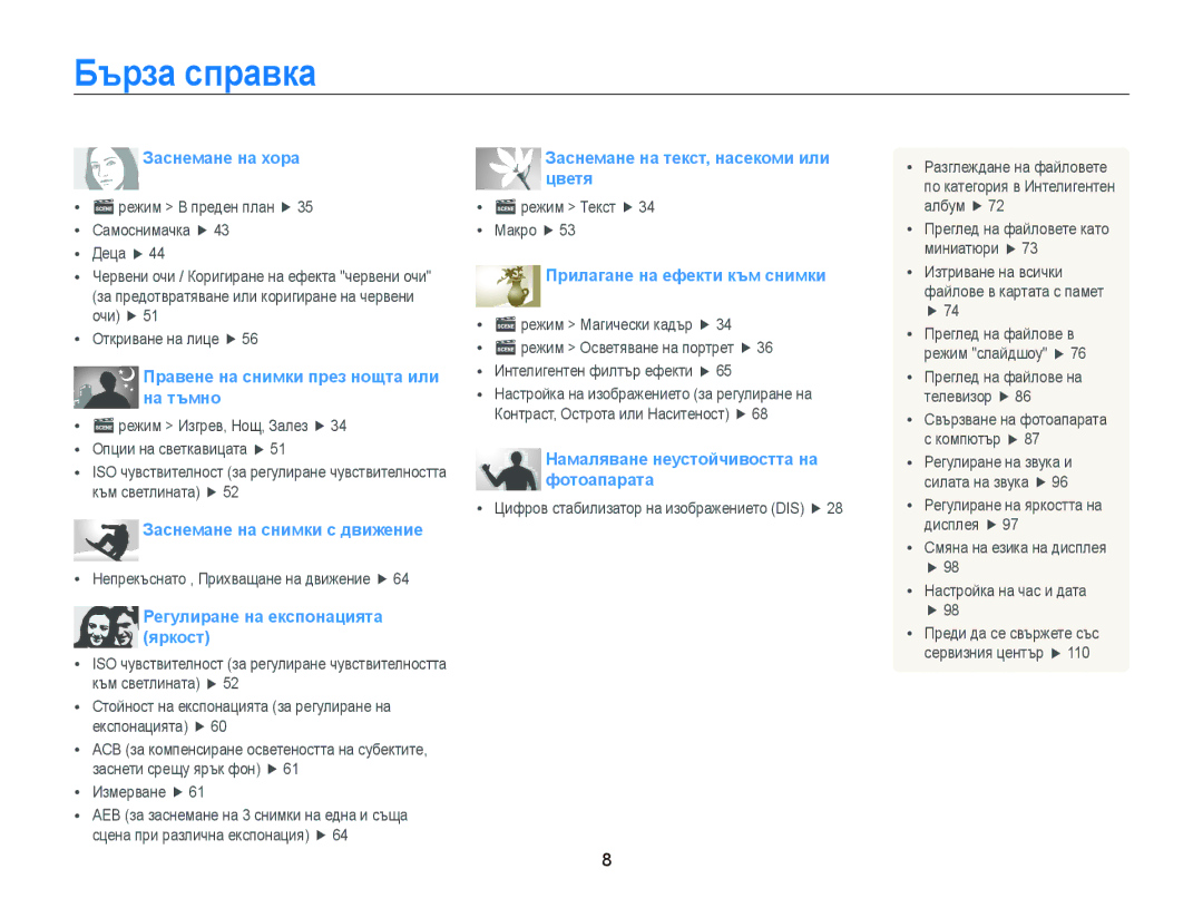 Samsung EC-PL20ZZBPSE3, EC-PL120ZFPBE3, EC-PL210ZBPBE3, EC-PL120ZBPSE3, EC-PL120ZFPSE3 manual Бърза справка, Заснемане на хора 