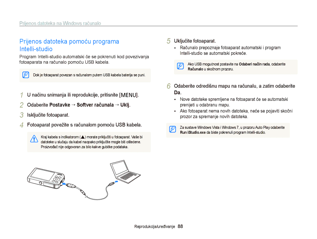 Samsung EC-PL20ZZBPRE3, EC-PL120ZFPBE3, EC-PL210ZBPBE3 manual Odaberite odredišnu mapu na računalu, a zatim odaberite 