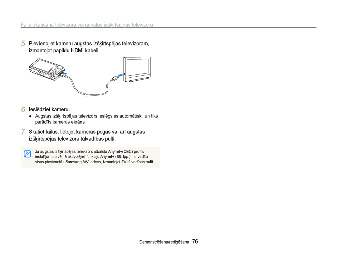 Samsung EC-PL150ZBPSRU, EC-PL150ZBPRRU, EC-PL150ZBPURU, EC-PL150ZBPLRU manual Demonstrēšana/rediģēšana 