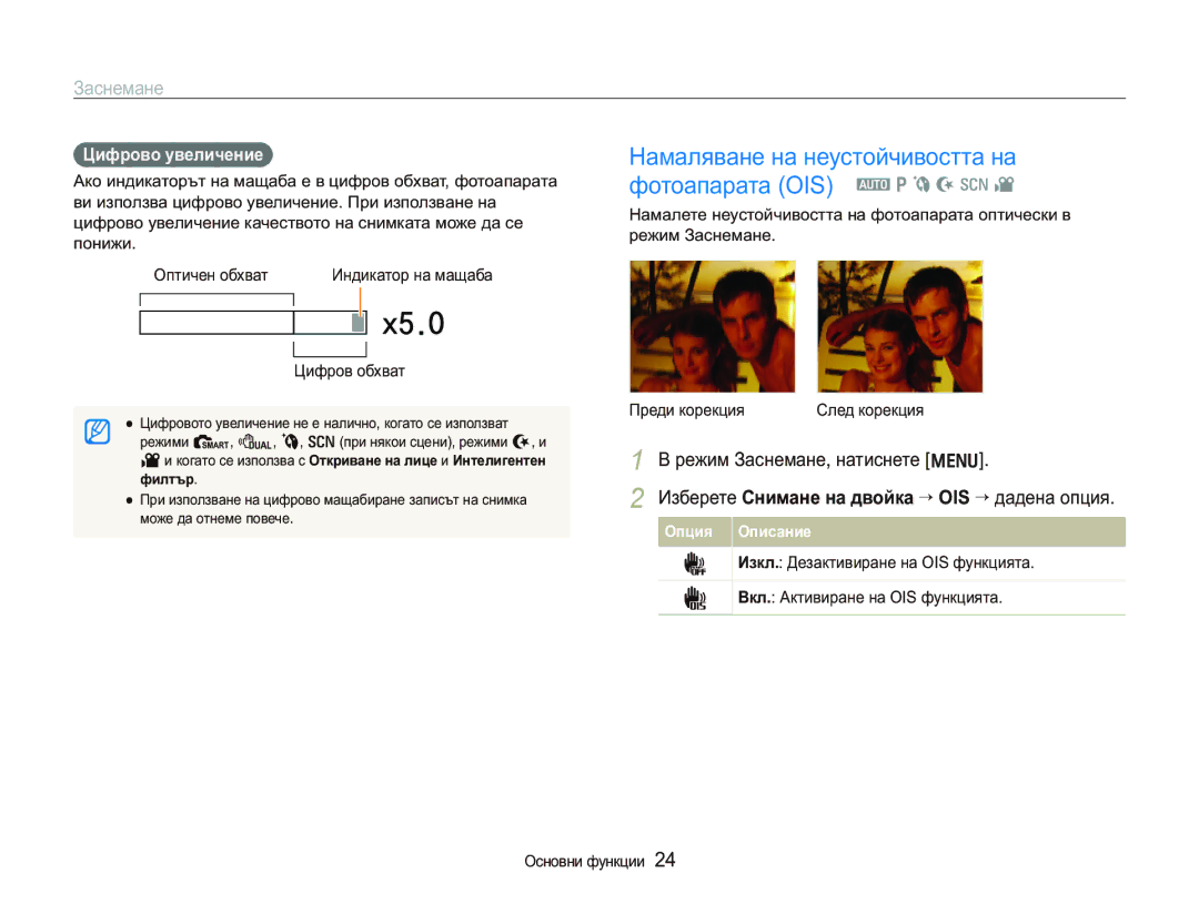 Samsung EC-PL150ZBPRE3 manual Ɇɚɦɚɥɹɜɚɧɟɧɚɧɟɭɫɬɨɣɱɢɜɨɫɬɬɚɧɚ ɮɨɬɨɚɩɚɪɚɬɚ2,6 a p b N s, ɐɢɮɪɨɜɨɭɜɟɥɢɱɟɧɢɟ 