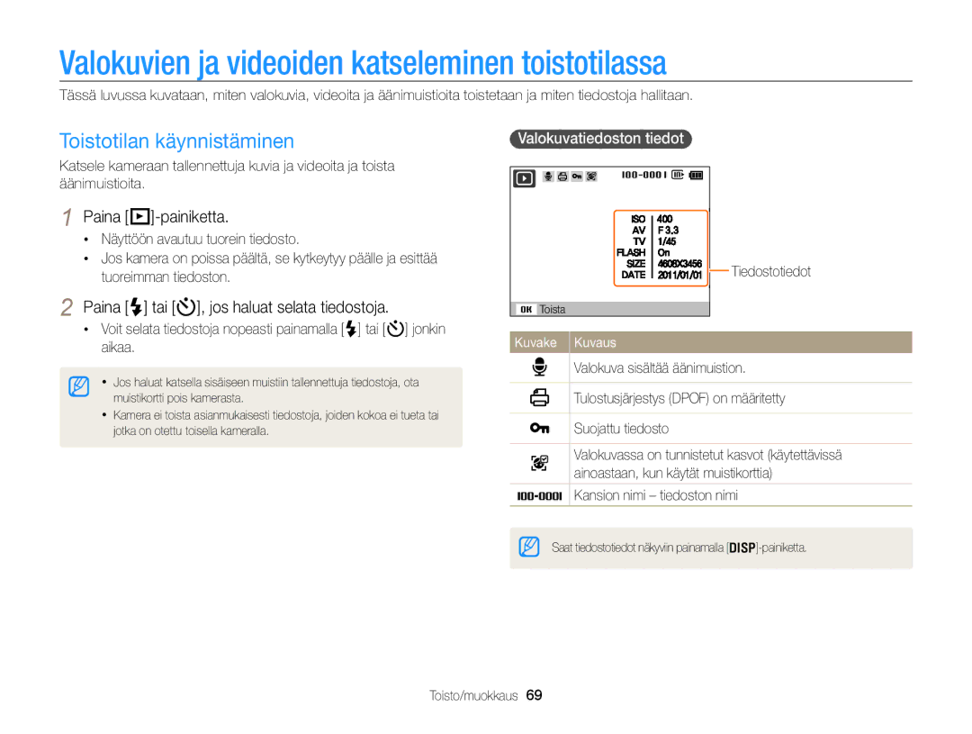 Samsung EC-PL170ZBPBE2 Valokuvien ja videoiden katseleminen toistotilassa, Toistotilan käynnistäminen, Paina P-painiketta 