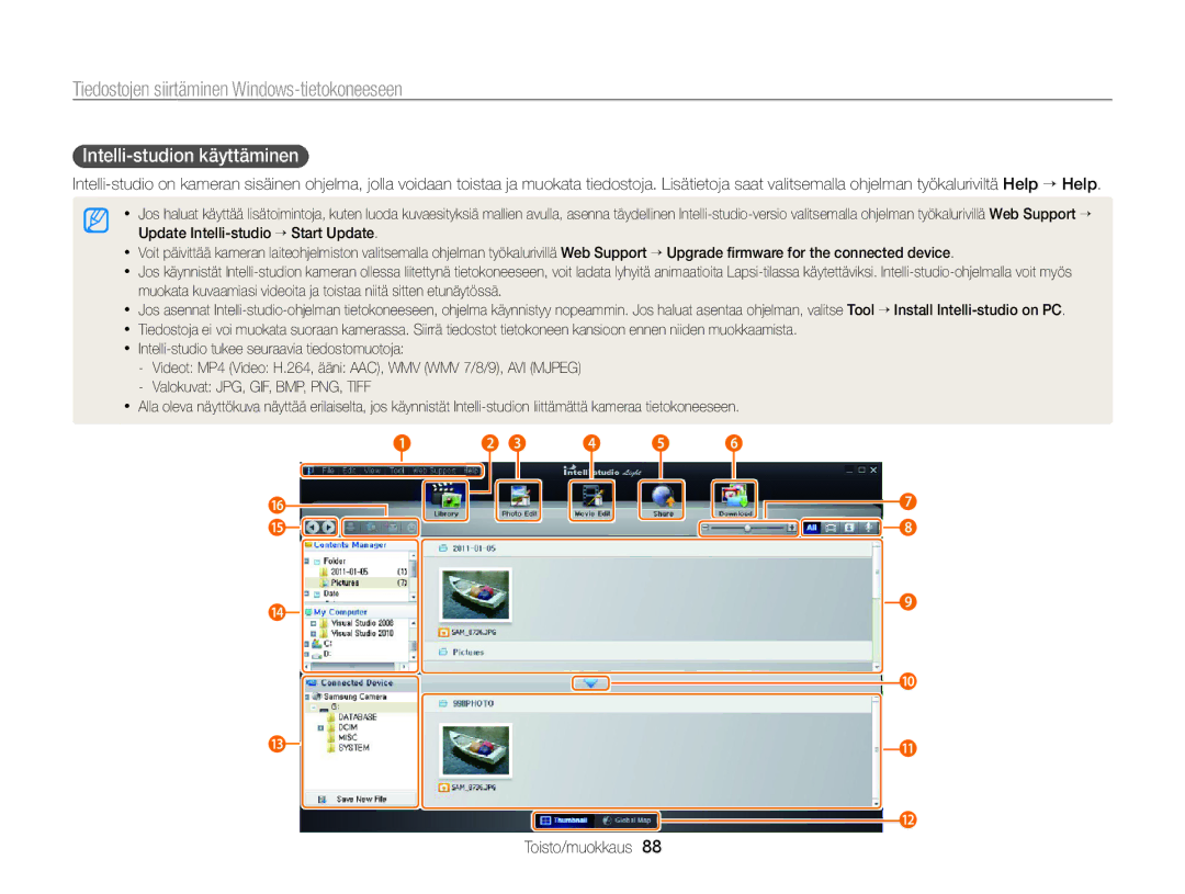 Samsung EC-PL170ZBPSE2, EC-PL170ZBPBE2, EC-PL170ZFPLE2, EC-PL170ZFPSE2, EC-PL170ZFPBE2 manual Intelli-studion käyttäminen 