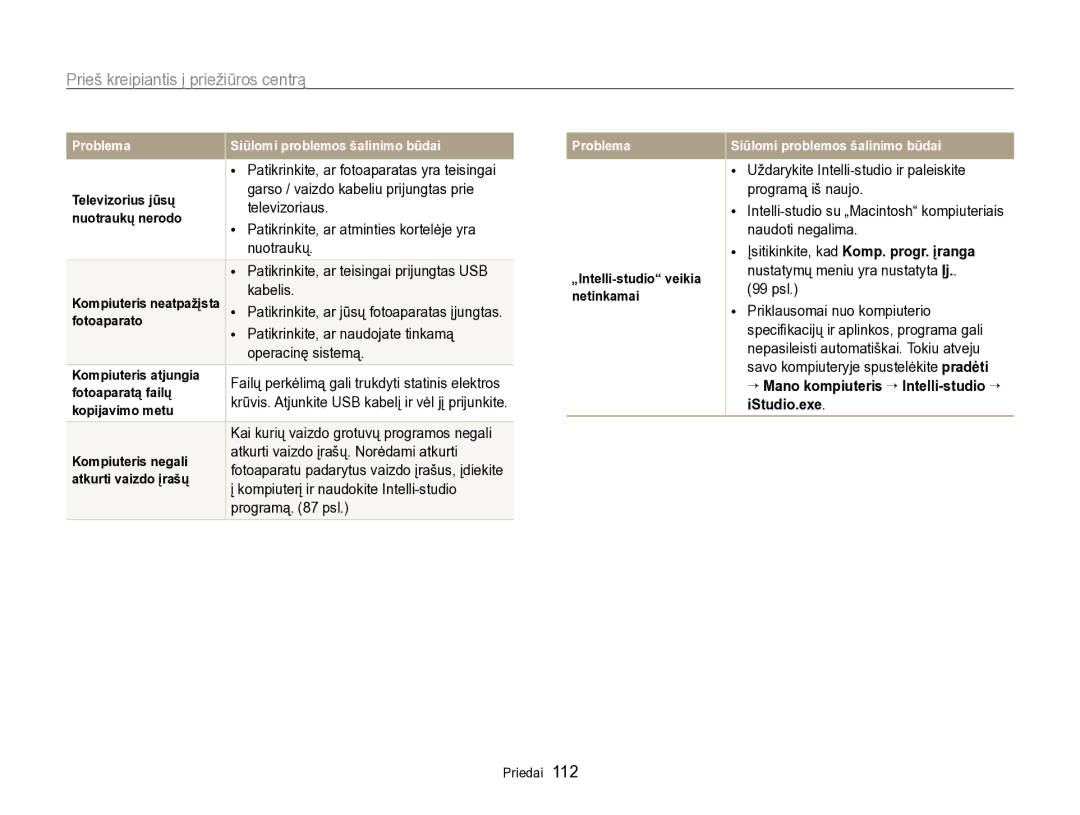 Samsung EC-PL170ZBPBE2 manual “ Mano kompiuteris “ Intelli-studio “ iStudio.exe 