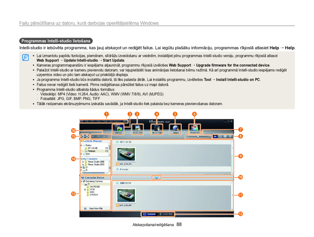 Samsung EC-PL170ZBPBE2 manual Programmas Intelli-studio lietošana 