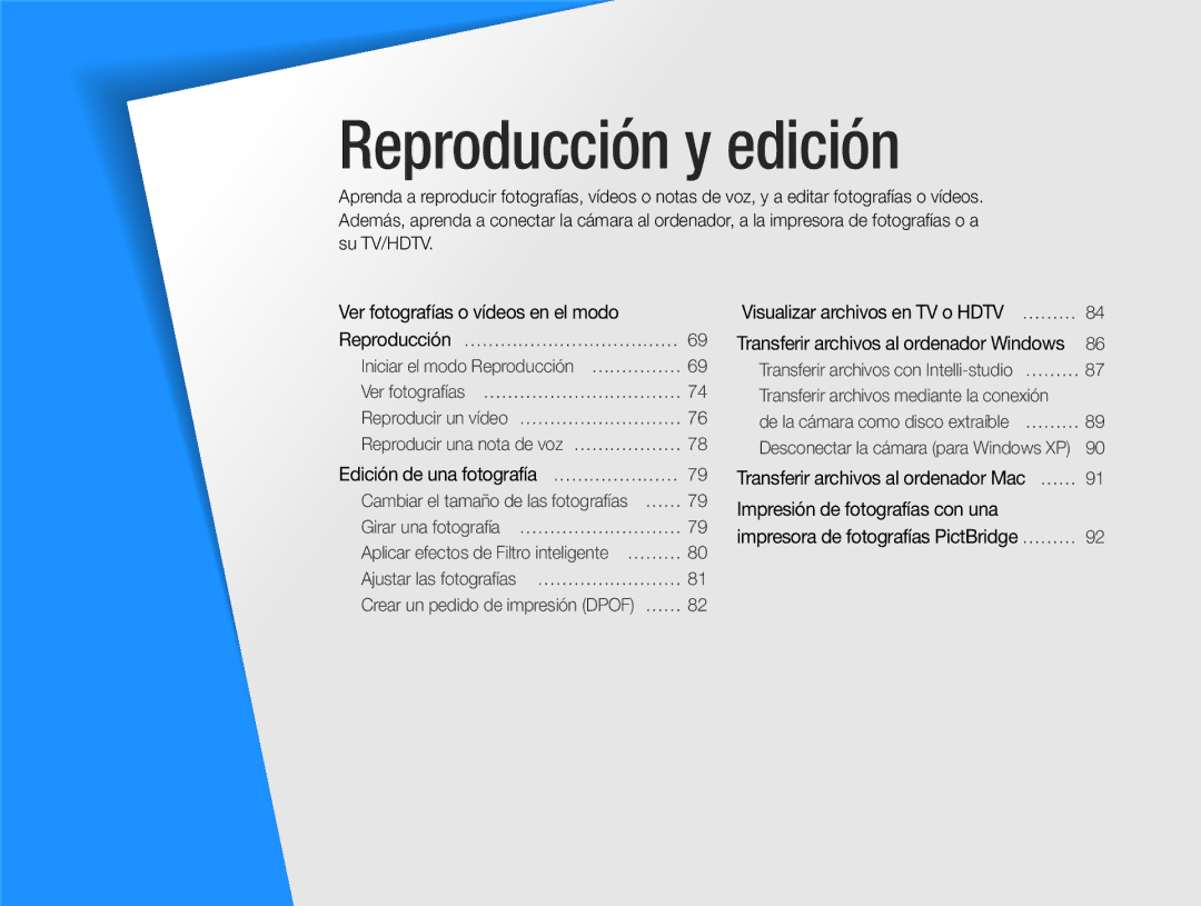 Samsung EC-PL170ZBPSE1, EC-PL170ZFPBE1, EC-PL170ZBPBE1, EC-PL170ZFPLE1, EC-PL170ZBPLE1, EC-PL170ZBPPE1 Reproducción y edición 