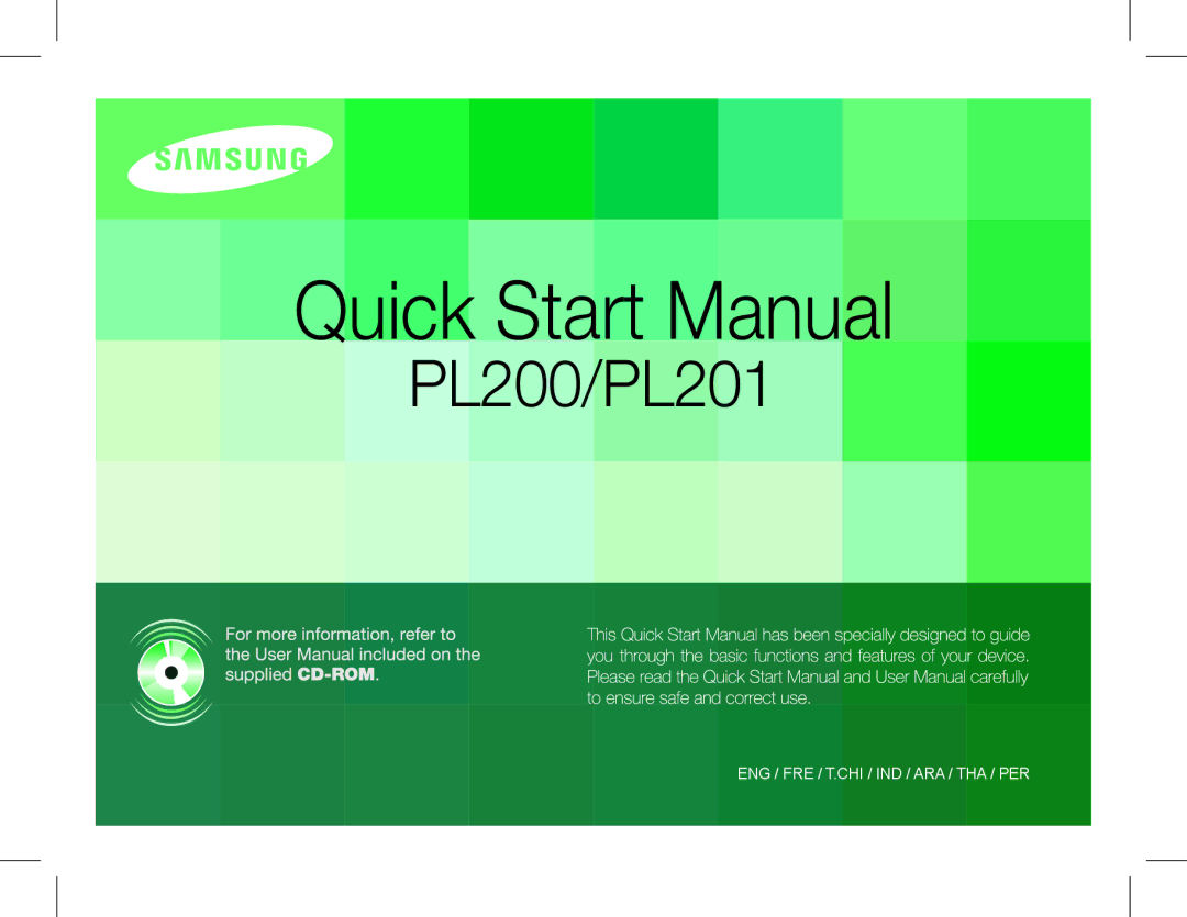 Samsung EC-PL90ZZBPRE1, EC-PL200ZBPRE1, EC-PL90ZZBARE1, EC-PL90ZZBPEE1, EC-PL200ZBPBE1 manual Quick Start Manual 