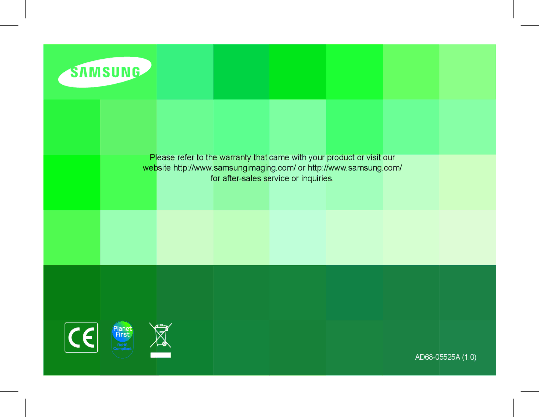 Samsung EC-PL90ZZBARE1, EC-PL200ZBPRE1, EC-PL90ZZBPRE1, EC-PL90ZZBPEE1, EC-PL200ZBPBE1, EC-PL90ZZBPAE1 manual AD68-05525A 