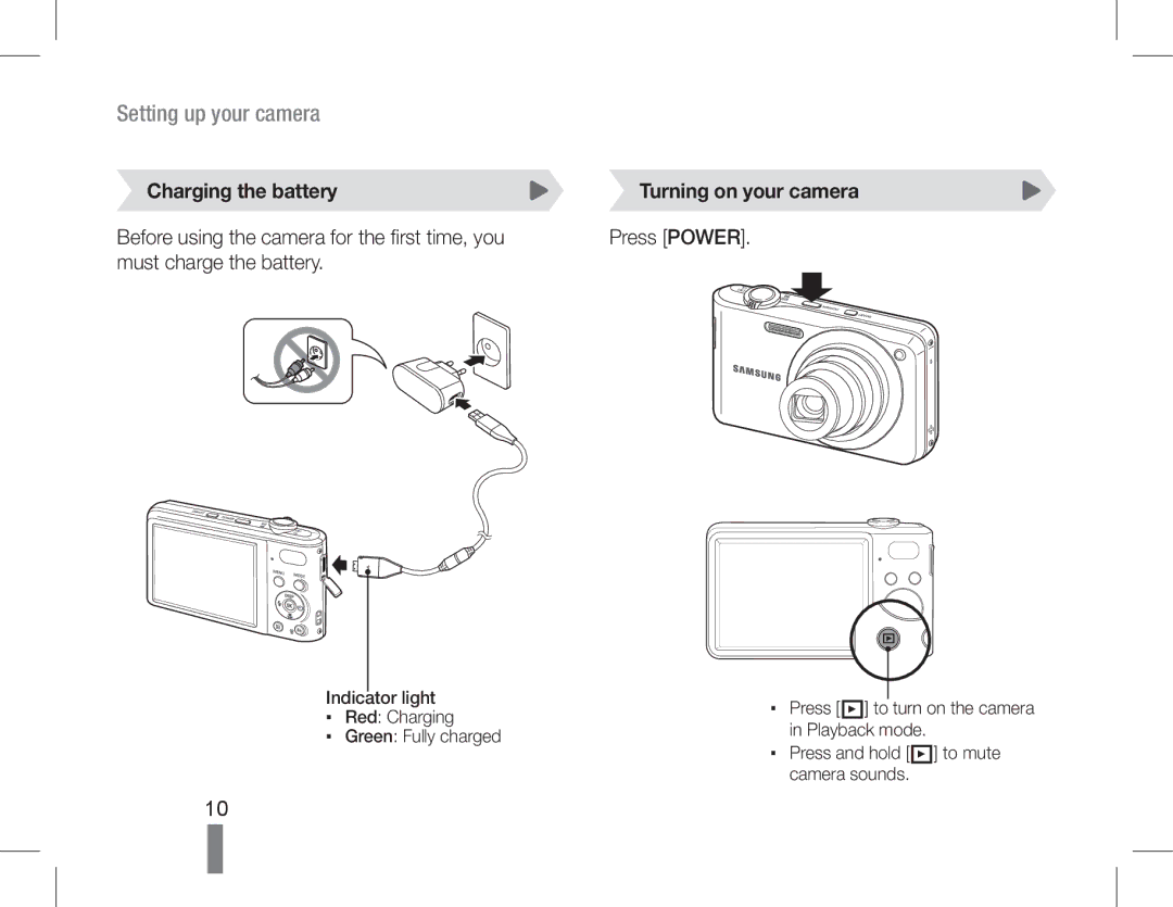 Samsung EC-PL200ZBPBIT, EC-PL200ZBPRE1, EC-PL90ZZBPRE1, EC-PL90ZZBARE1, EC-PL90ZZBPEE1, EC-PL200ZBPBE1 Charging the battery 