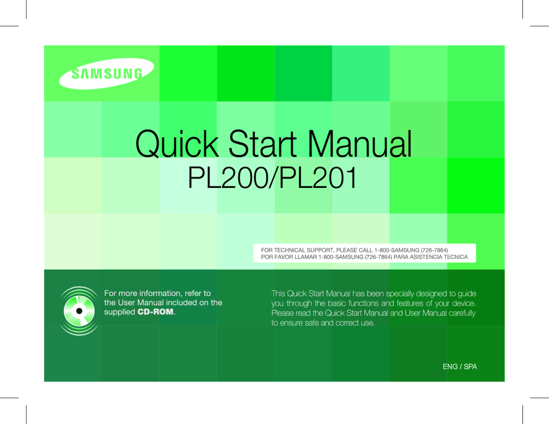 Samsung EC-PL90ZZBPRE1, EC-PL200ZBPRE1, EC-PL90ZZBARE1, EC-PL90ZZBPEE1, EC-PL200ZBPBE1 manual Quick Start Manual 