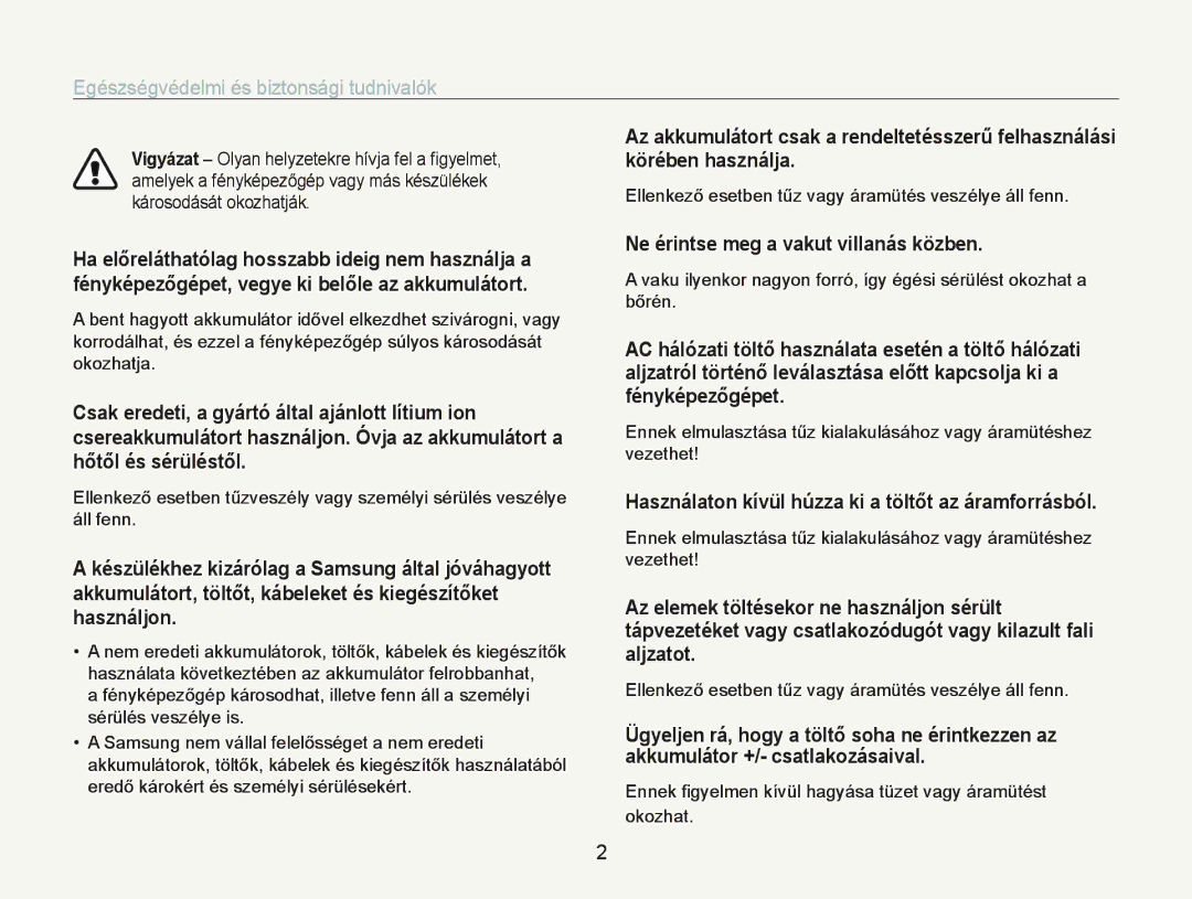 Samsung EC-PL20ZZBPBE3, EC-PL20ZZBPBE1 GpszspgYpGHOmL ps ELzWonsigL WuGnLYaOyk, Ne érintse meg a vakut villanás közben 