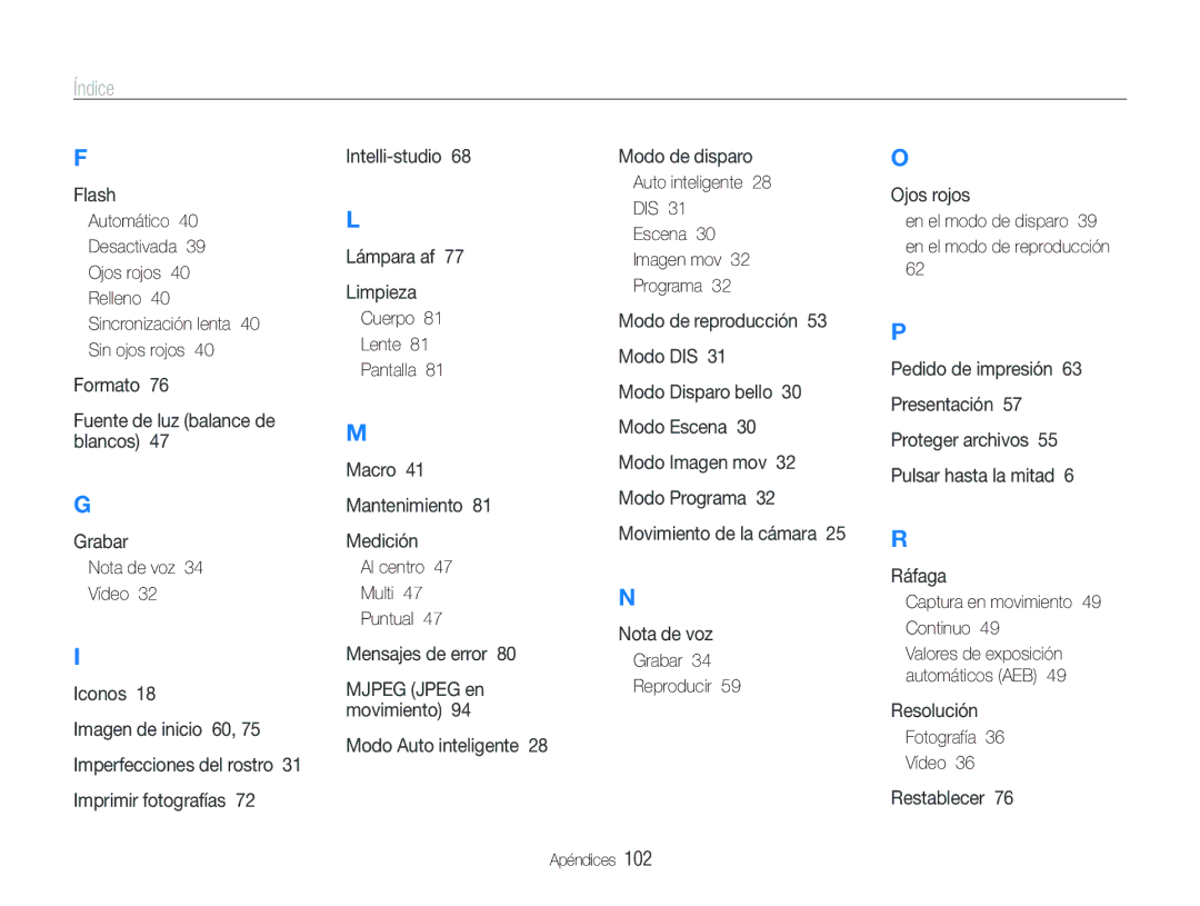 Samsung EC-PL21ZZBPBE1, EC-PL20ZZBPRE1, EC-PL20ZZBPBE1, EC-PL20ZZBPPE1, EC-PL21ZZBPPE1, EC-PL20ZZBPSE1, EC-PL21ZZBPBE2 Índice 