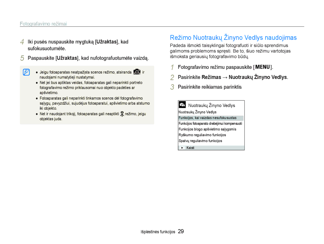 Samsung EC-PL20ZZBPSE2 VXIRNXVXRWXPơWH, 1XRWUDXNǐäLQ\QR9HGO\V, Nuotraukǐ Žinyno Vedlys, LnlRemhnwr, RemhnwdvMxgd 