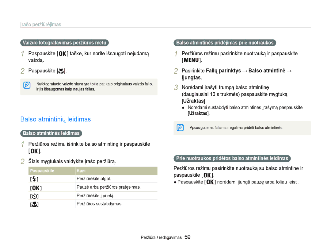 Samsung EC-PL20ZZBPSE2, EC-PL20ZZBPBE2 manual DOVRDWPLQWLQLǐOHLGLPDV, YDLGą, Ʋjungtas, Užraktas@ 