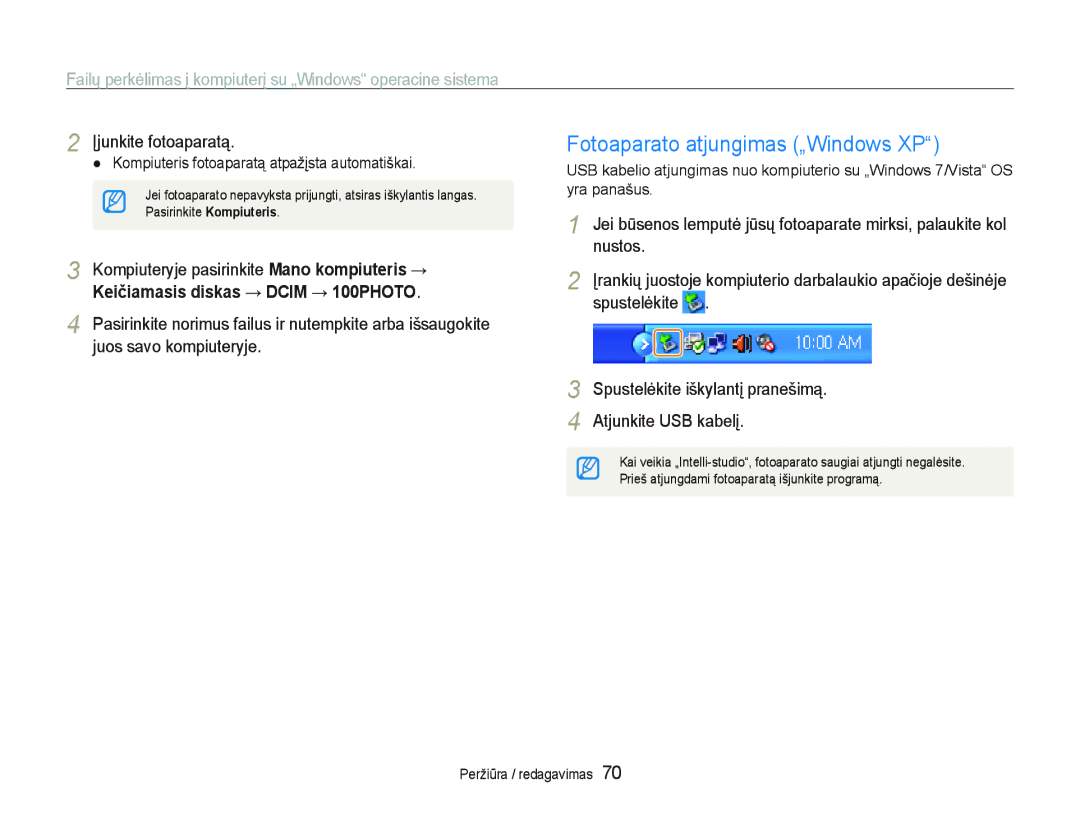 Samsung EC-PL20ZZBPBE2 Qxvwrv, Keičiamasis diskas DCIM 100PHOTO, MxrvVdyrNrpslxwhu\Mh, $WMXQNLWH86%NDEHOƳ 