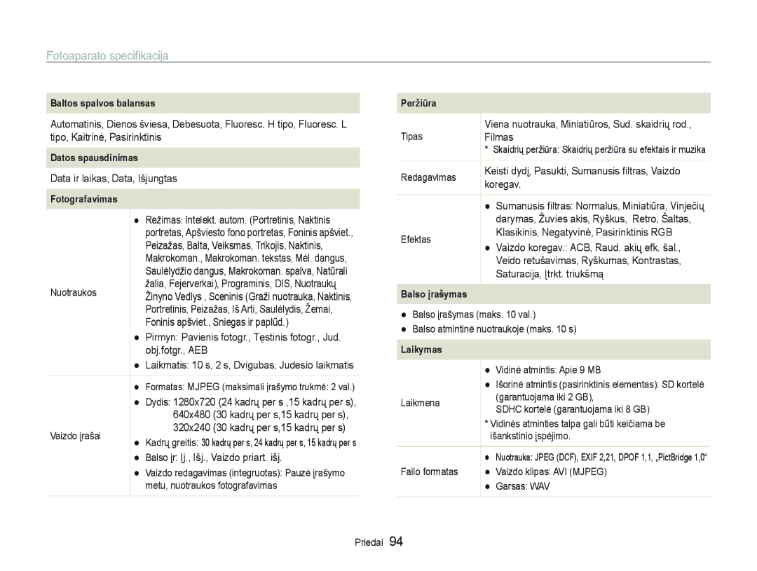 Samsung EC-PL20ZZBPBE2 manual DWDLUODLNDVDWD,ãMXQJWDV, RemIrwju$%, Lopdv, Nruhjdy, 6DWXUDFLMDƲWUNWWULXNãPą 