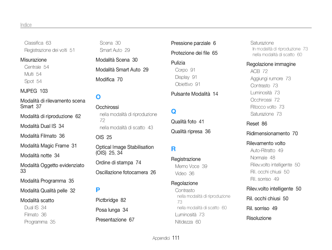 Samsung EC-PL210ZBPBE1, EC-PL210ZDPSME, EC-PL21ZZBPBE3, EC-PL21ZZBPPE1, EC-PL210ZDPBME, EC-PL21ZZBPSE3, EC-PL210ZCPSCN Indice 