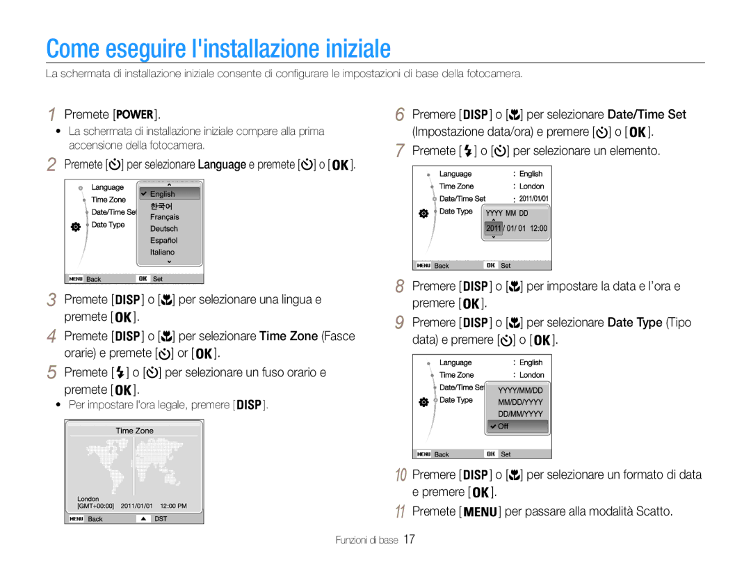 Samsung EC-PL21ZZBPBE3, EC-PL210ZBPBE1, EC-PL210ZDPSME, EC-PL21ZZBPPE1, EC-PL210ZDPBME Come eseguire linstallazione iniziale 