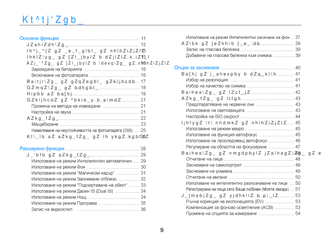 Samsung EC-PL210ZBPBE3, EC-PL210ZBPSE3 manual Съдържание, Извършване на началните настройки 