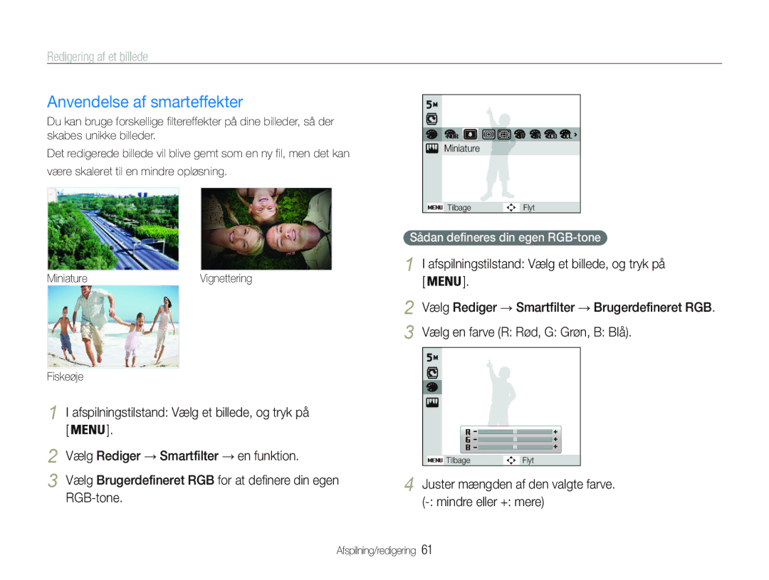 Samsung EC-PL20ZZBPRE2, EC-PL21ZZBPBE2, EC-PL21ZZBPPE2, EC-PL20ZZBPSE2 Anvendelse af smarteffekter, Redigering af et billede 