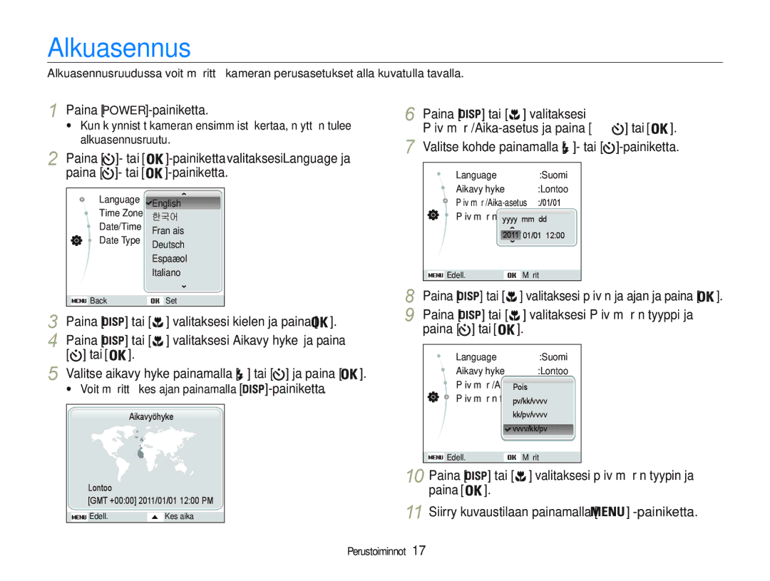 Samsung EC-PL20ZZBPBE2, EC-PL21ZZBPBE2, EC-PL21ZZBPPE2, EC-PL20ZZBPSE2, EC-PL20ZZBPPE2, EC-PL21ZZBPRE2 manual Alkuasennus 