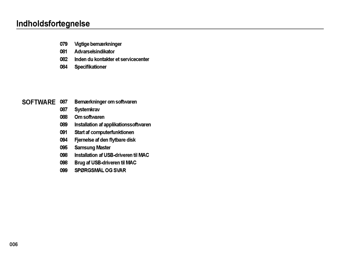 Samsung EC-PL50ZPBP/E2, EC-PL50ZABP/E2, EC-PL50ZBBP/E2, EC-PL50ZSBP/E2 manual 099 Spørgsmål OG Svar 