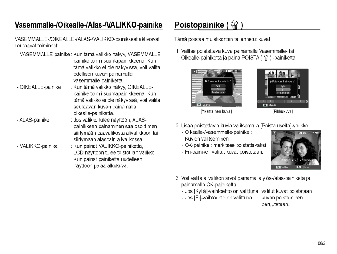 Samsung EC-PL50ZABP/E2, EC-PL50ZBBP/E2, EC-PL50ZSBP/E2, EC-PL50ZPBP/E2 manual Poistopainike Õ 