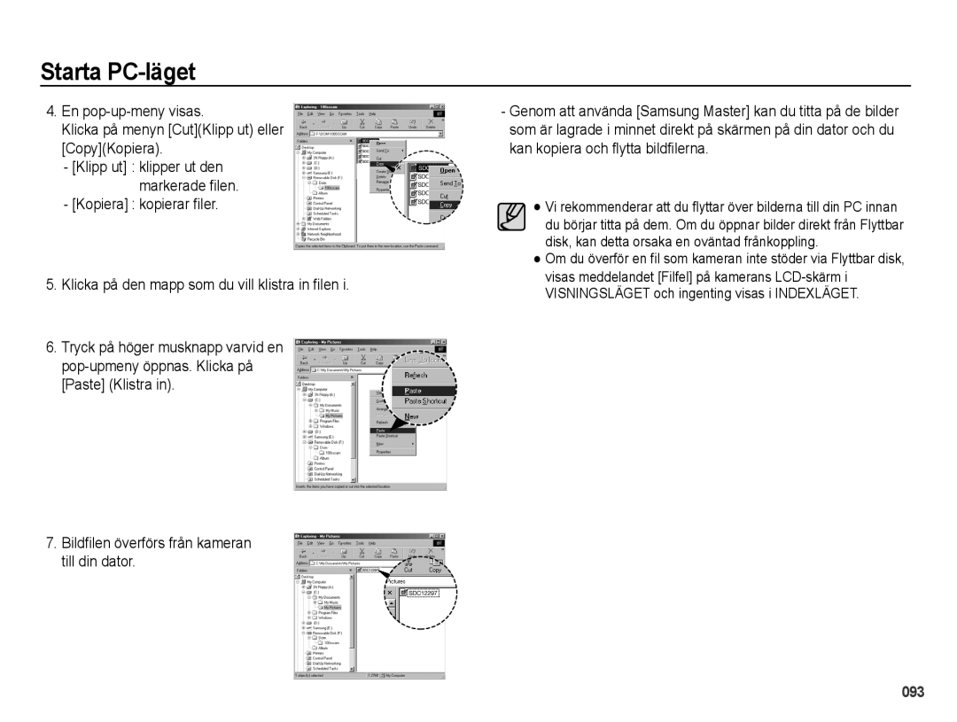 Samsung EC-PL50ZSBP/E2, EC-PL50ZABP/E2, EC-PL50ZBBP/E2, EC-PL50ZPBP/E2 manual Klipp ut klipper ut den markerade filen 