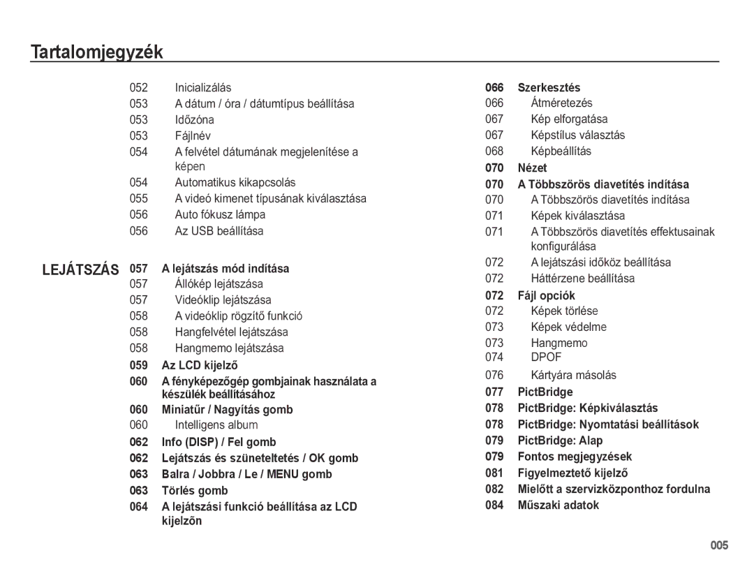 Samsung EC-PL50ZBBP/E3 manual   ,QLFLDOLiOis,   iMOQpY,   $XWRPDWLNXVNLNDSFVROis,   $86%EHiOOtWiVa 